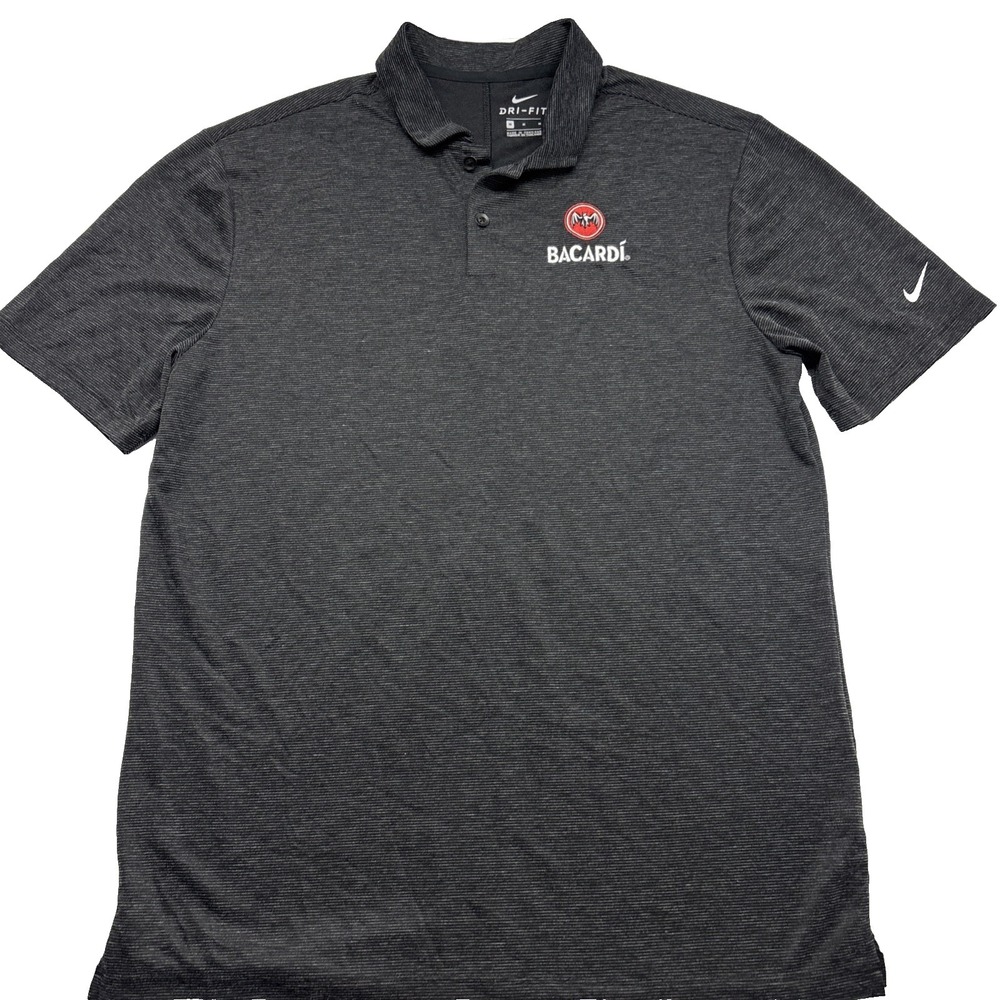 Nike Golf  Polo Shirt Black Bacardi Vodka Short Sleeve Men's‎  Sz M